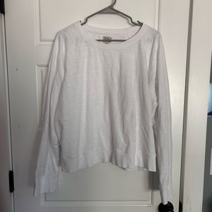 J. Crew White Vintage Fleece Sweatshirt Crewneck